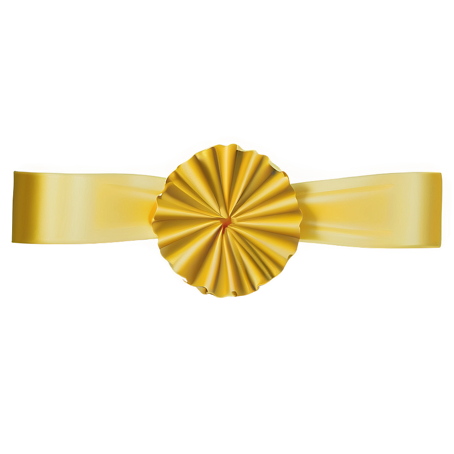 Yellow Ribbon Rosette Png Ope PNG Image