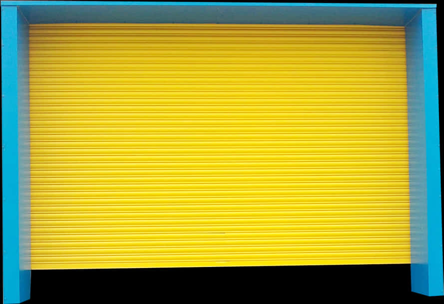 Yellow Roller Shutter Door PNG Image