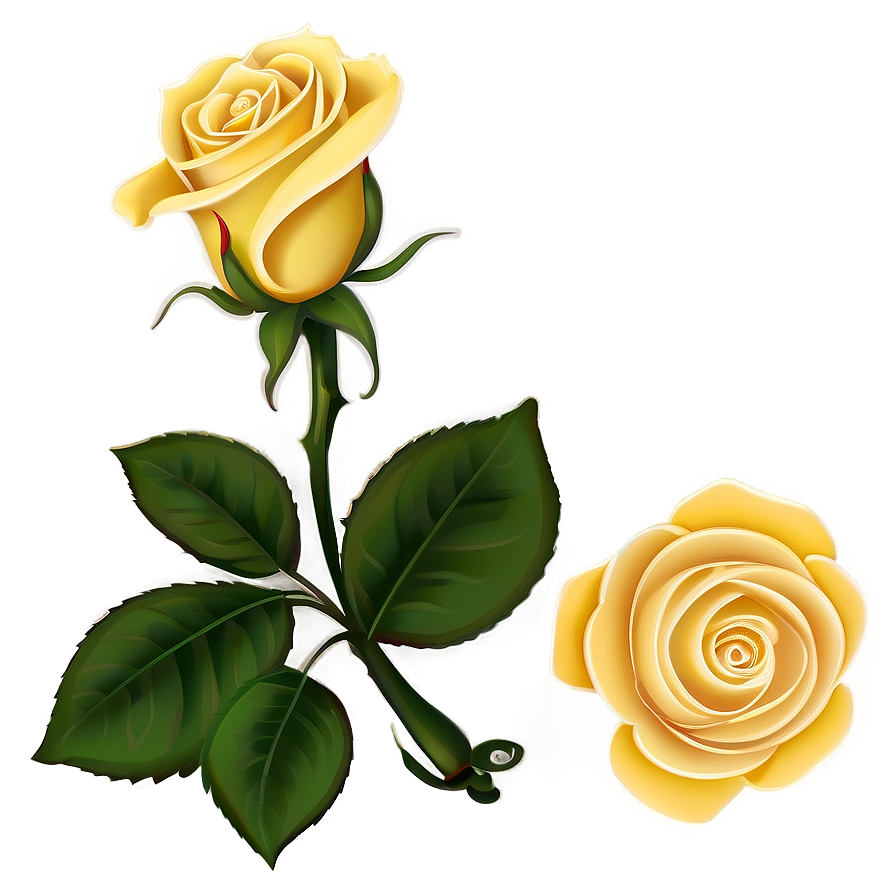 Yellow Rose Invitation Png 06252024 PNG Image