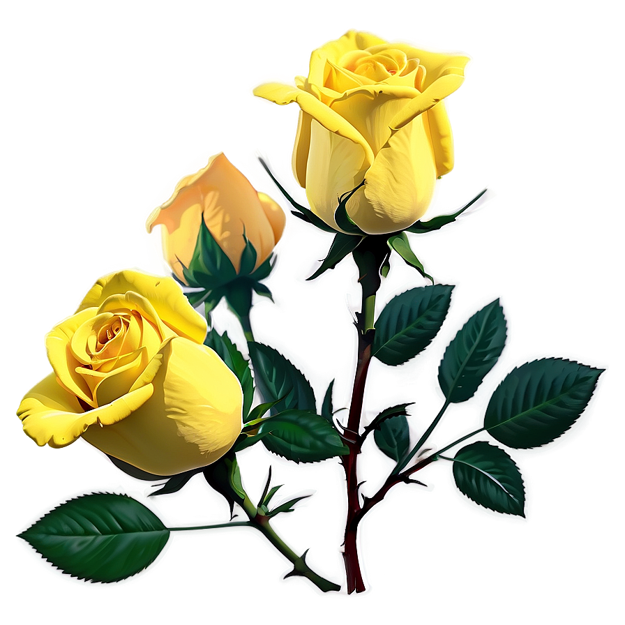 Yellow Rose Silhouette Png 25 PNG Image