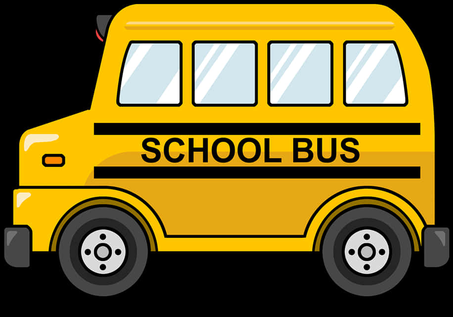 Yellow School Bus Illustration PNG Image