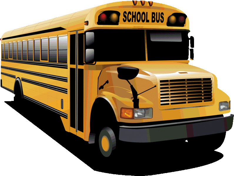 Yellow School Bus Illustration PNG Image