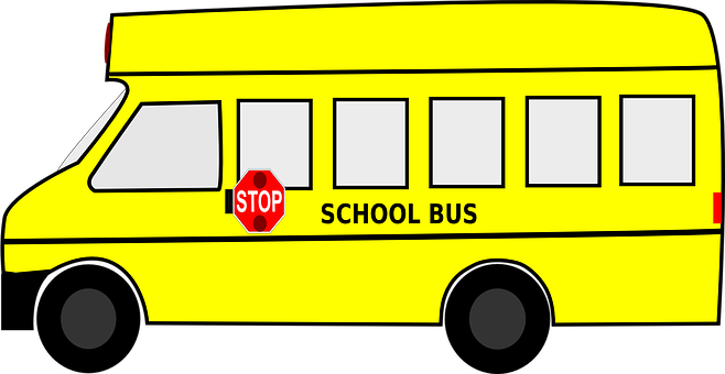 Yellow School Bus Illustration PNG Image