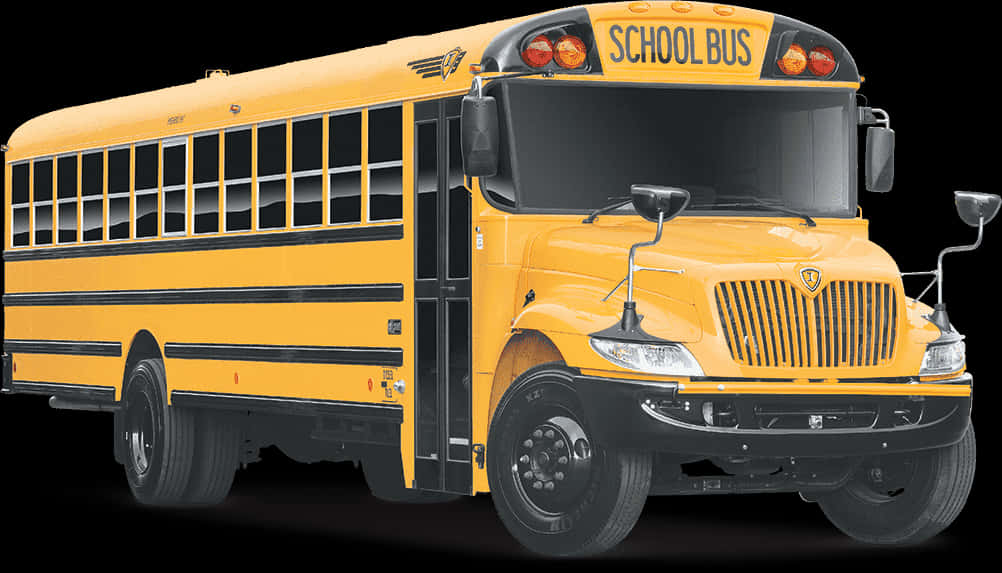 Yellow School Bus Isolated PNG Image