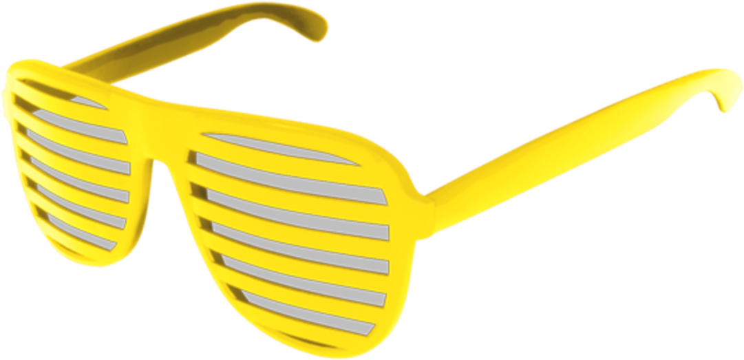 Yellow Slatted Shutter Shades PNG Image