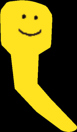 Yellow Smiley Face Roblox Graphic PNG Image