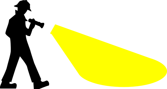 Yellow Spotlight Beam Black Background PNG Image