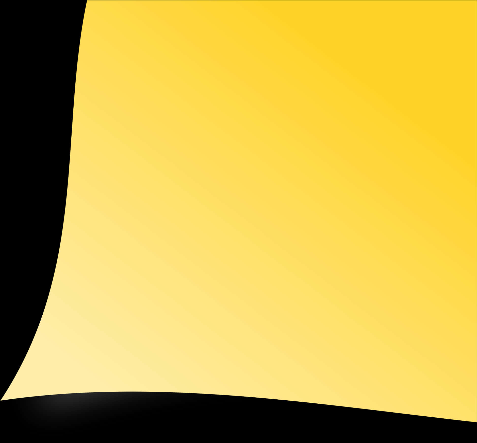 Yellow_ Sticky_ Note_ Corner_ Curl PNG Image