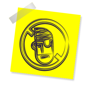 Yellow Stylized Head Icon PNG Image