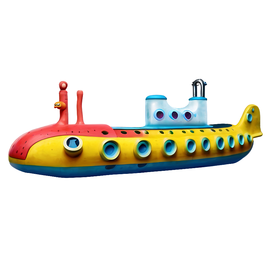 Yellow Submarine And Coral Reef Png Sfx7 PNG Image