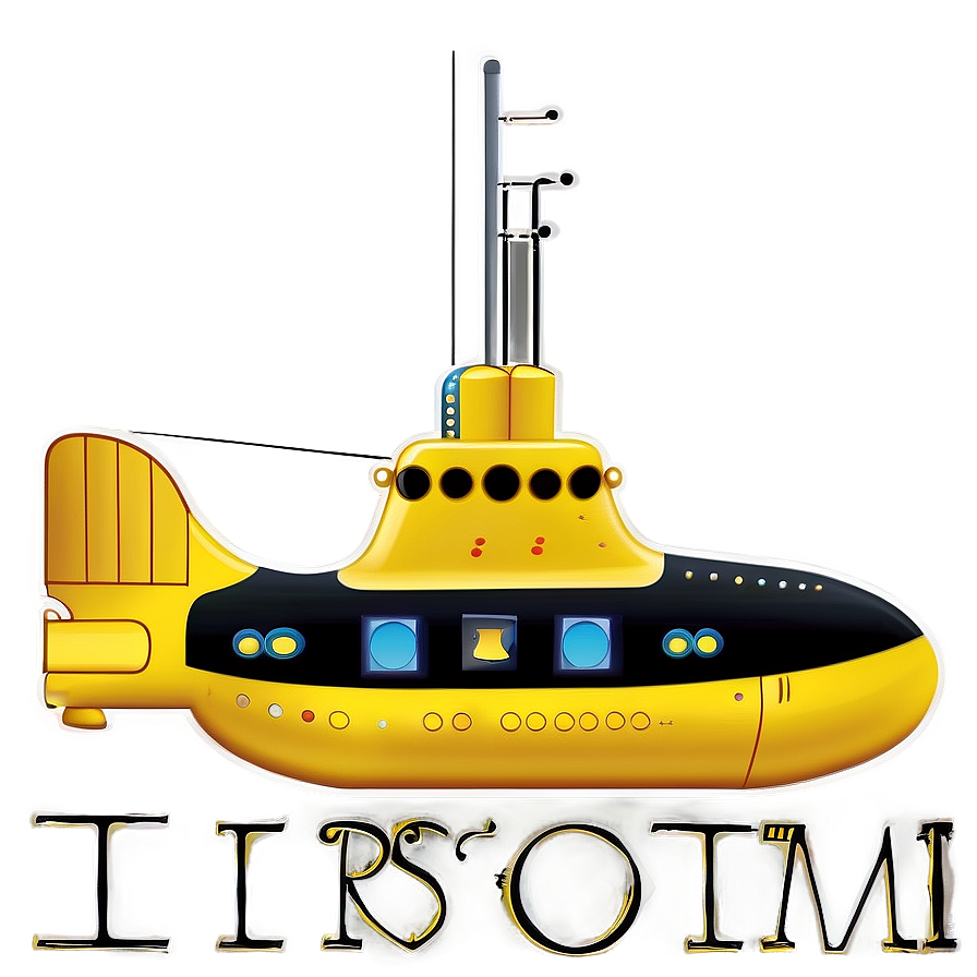 Yellow Submarine In Ocean Png 11 PNG Image