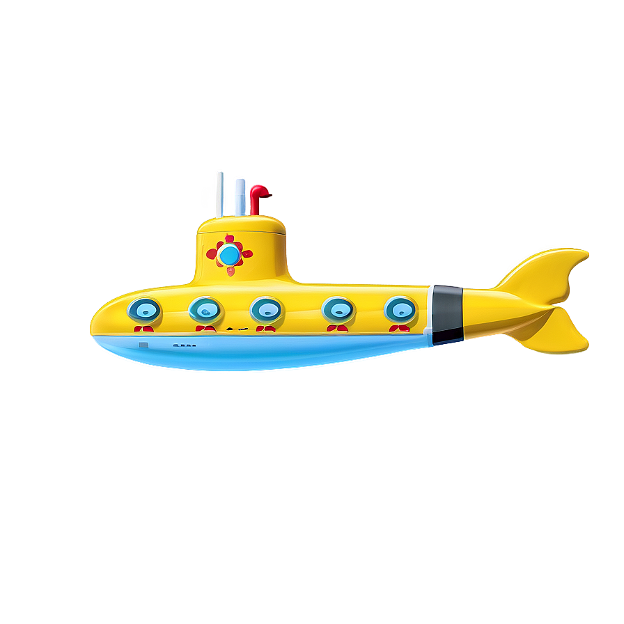 Yellow Submarine On Sea Background Png Uuh56 PNG Image