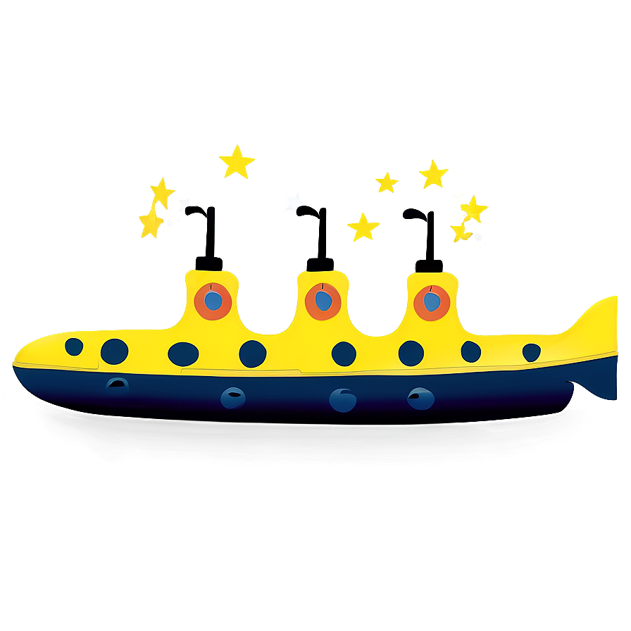 Yellow Submarine With Sailors Png 26 PNG Image