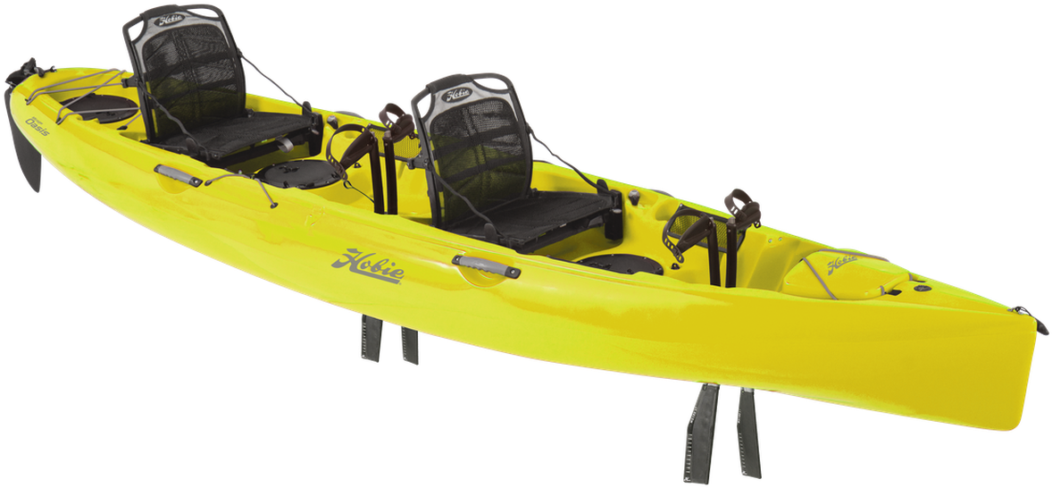 Yellow Tandem Kayak Hobie Oasis PNG Image