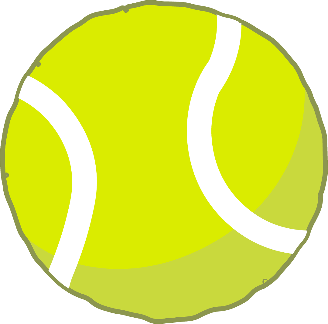 Yellow Tennis Ball Illustration PNG Image