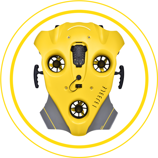 Yellow Underwater R O V Front View PNG Image