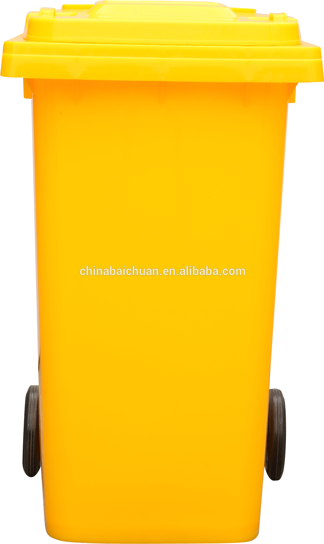 Yellow Wheeled Bin PNG Image