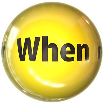 Yellow When Bubble Graphic PNG Image