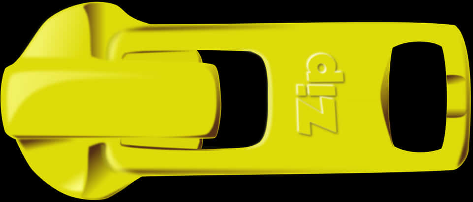 Yellow Zipper Slider3 D Illustration PNG Image