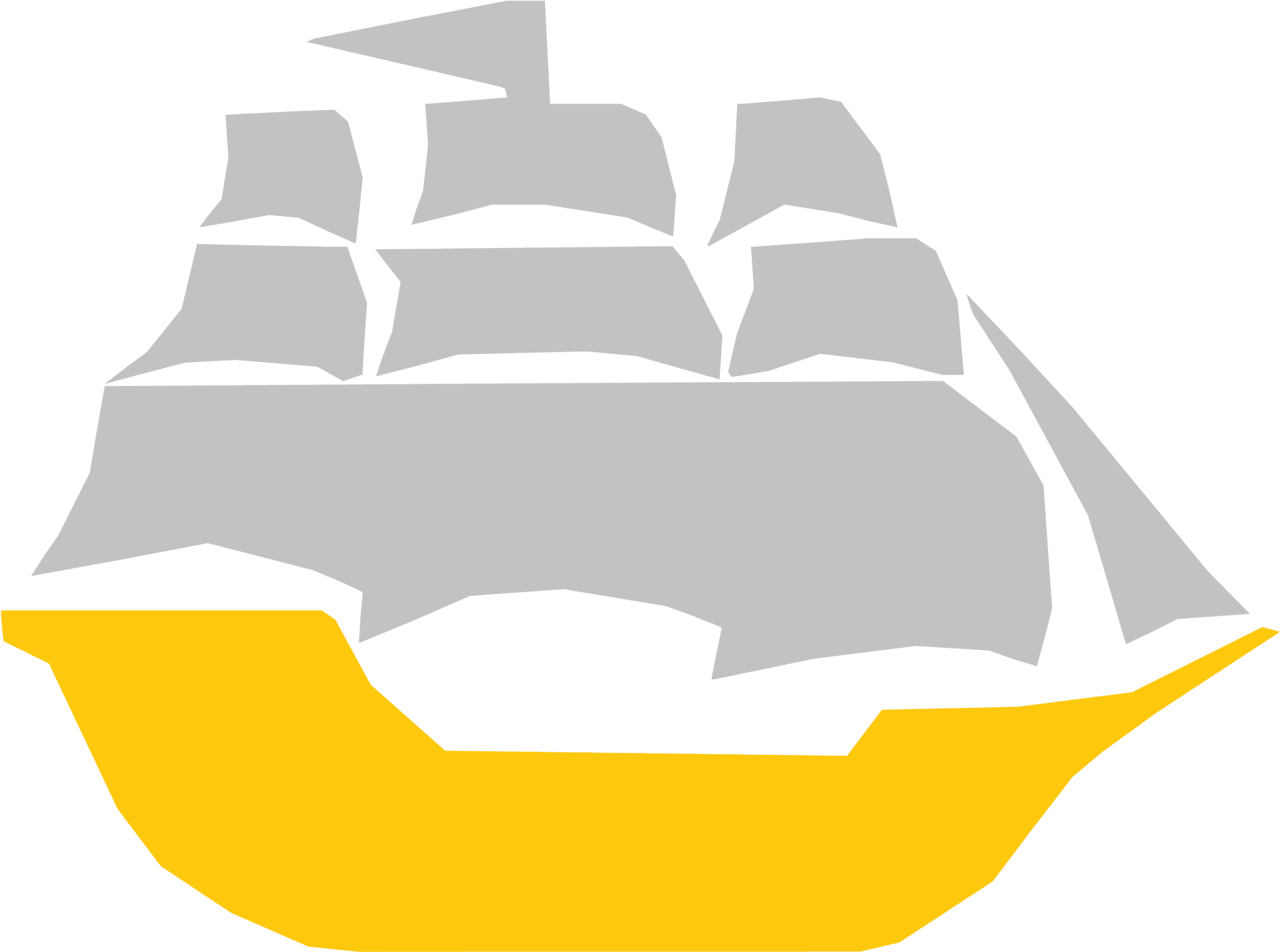 Yellowand Grey Sailboat Graphic PNG Image