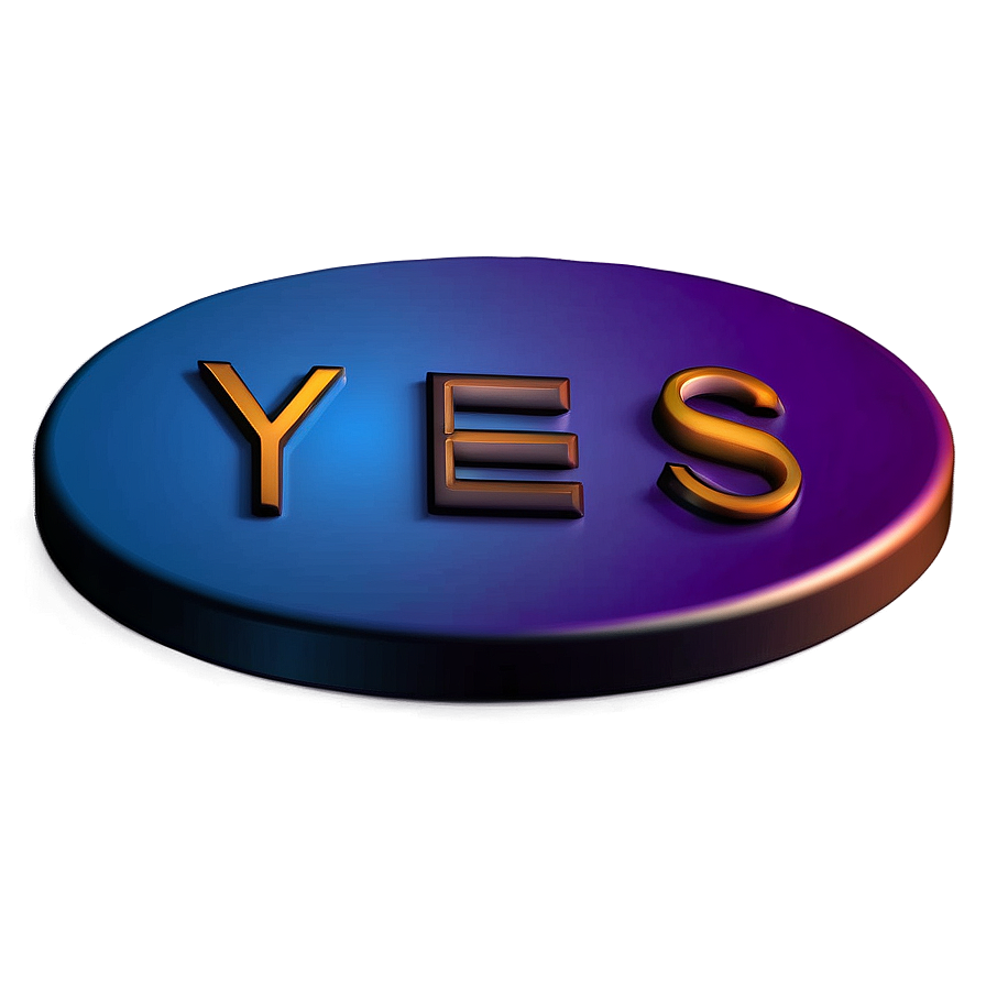 Yes 3d Button Png 3 PNG Image