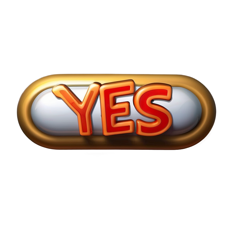 Yes 3d Button Png Rko PNG Image