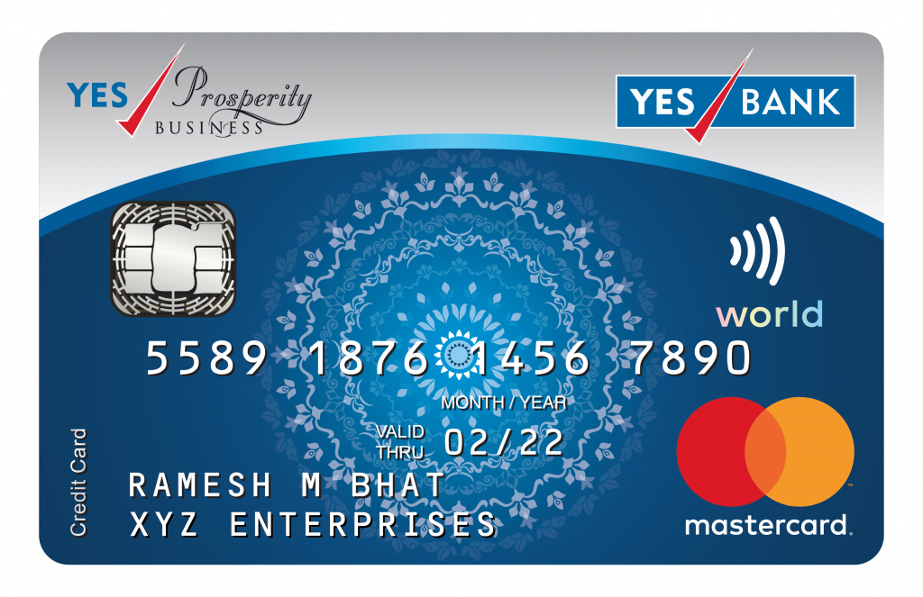 Yes Bank Business Credit Card Mockup PNG Image