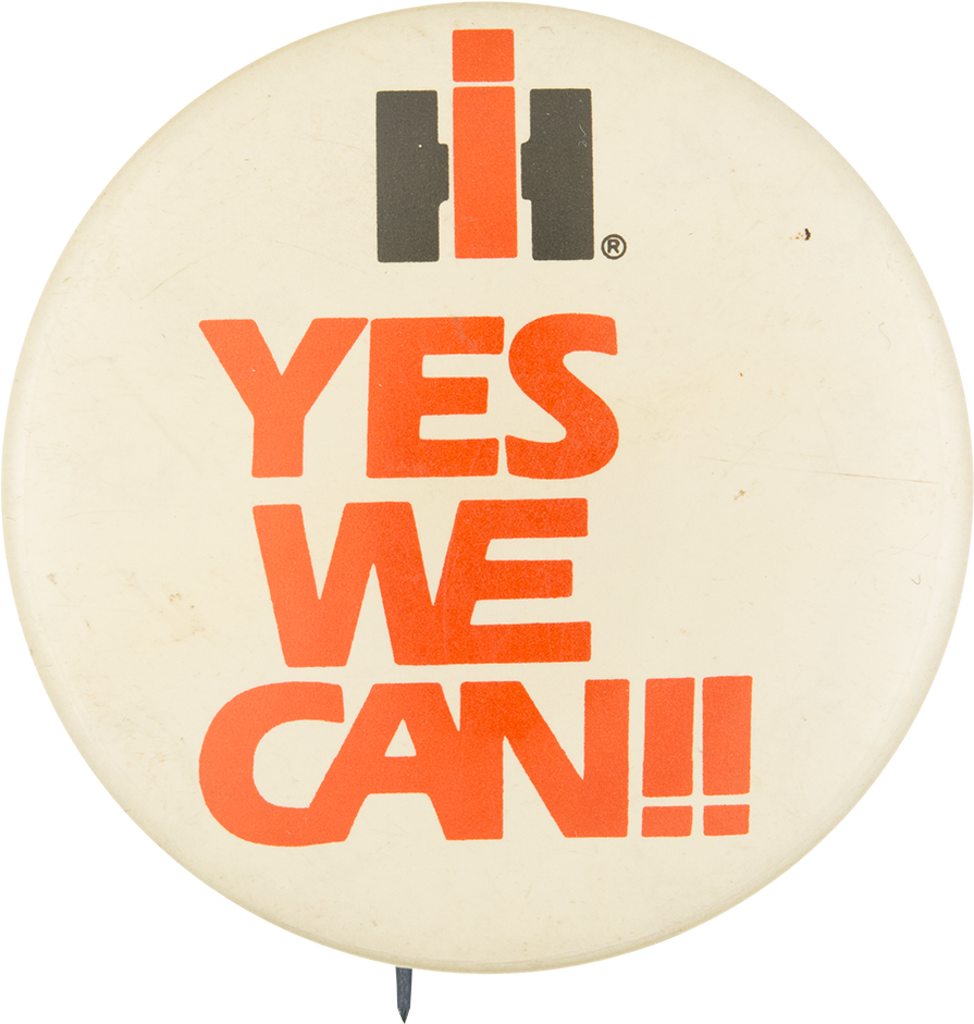 Yes We Can Vintage Pin PNG Image