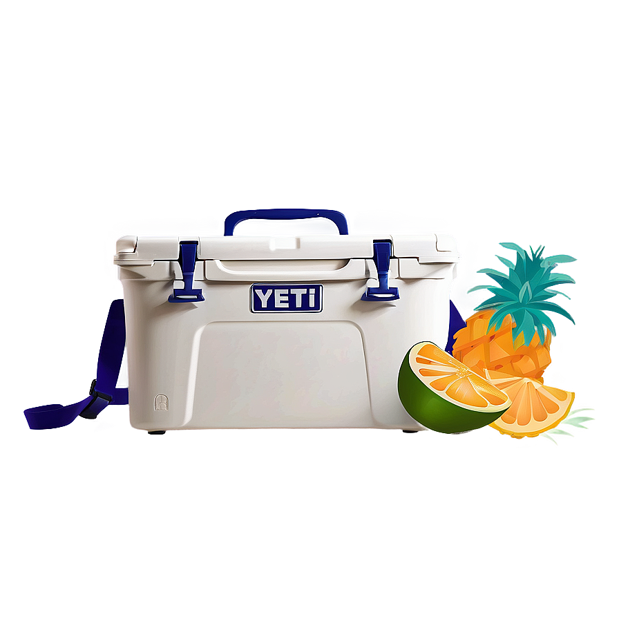 Yeti Cooler With Tropical Fruits Png Ccg PNG Image