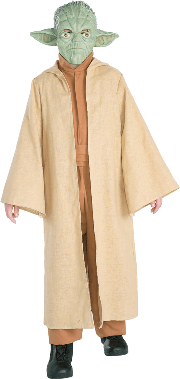 Yoda Costume Person Standing PNG Image