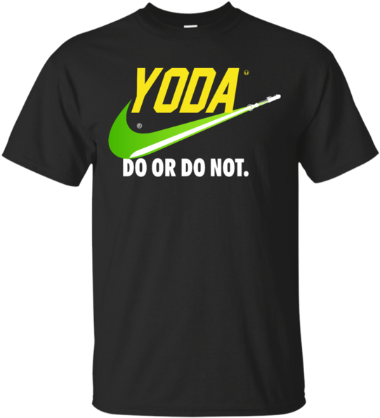 Yoda Nike Parody T Shirt Design PNG Image