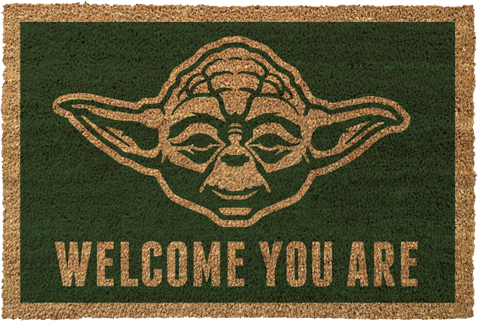 Yoda Welcome Mat Design PNG Image