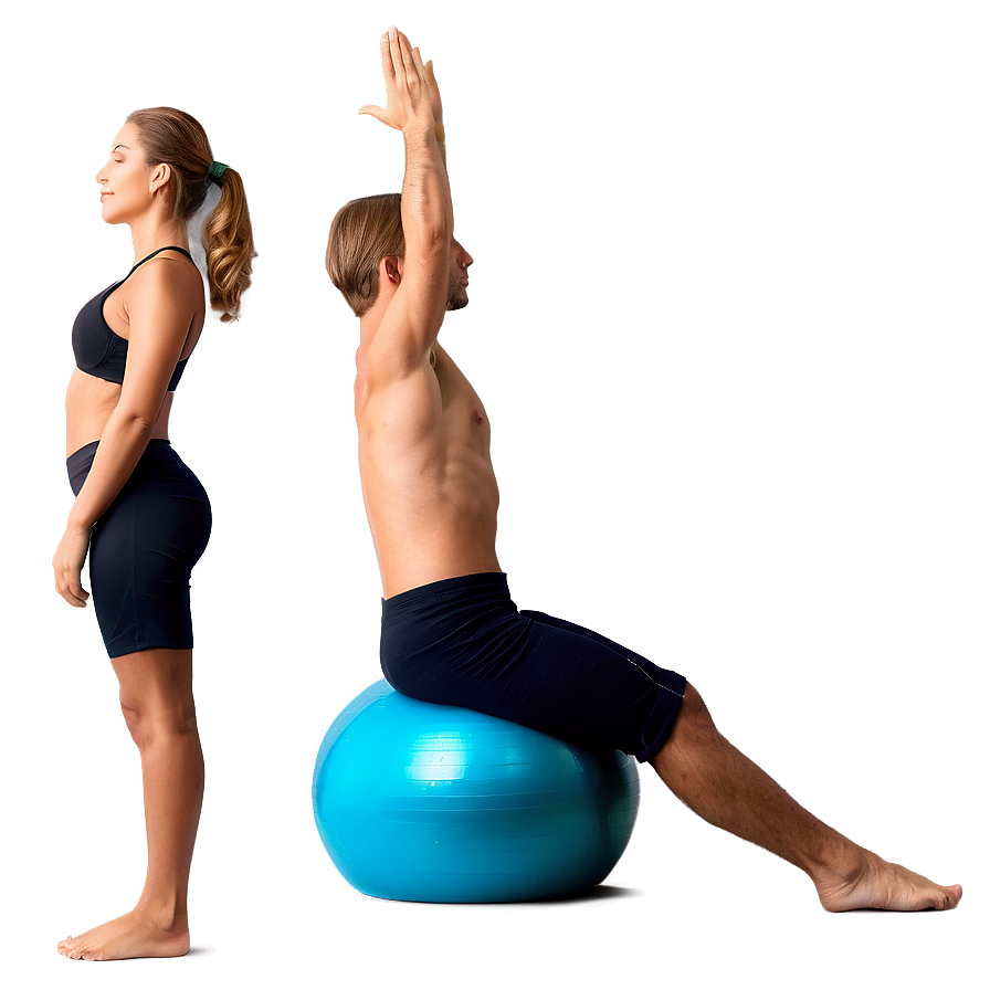 Yoga Ball For Posture Improvement Png Aet PNG Image