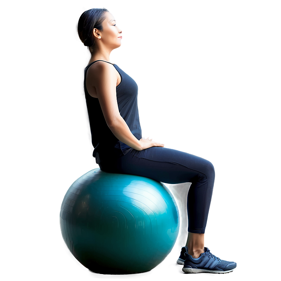 Yoga Ball For Posture Improvement Png Jii PNG Image