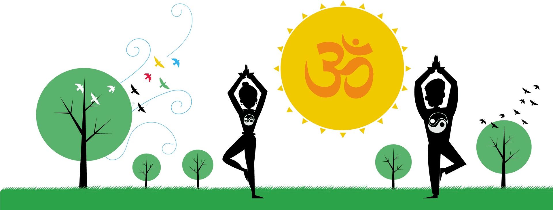 Yoga Tree Pose Vrikshasana Illustration PNG Image