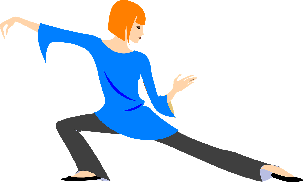 Yoga Warrior Pose Illustration PNG Image