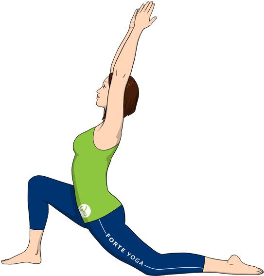 Yoga Warrior Pose Illustration PNG Image