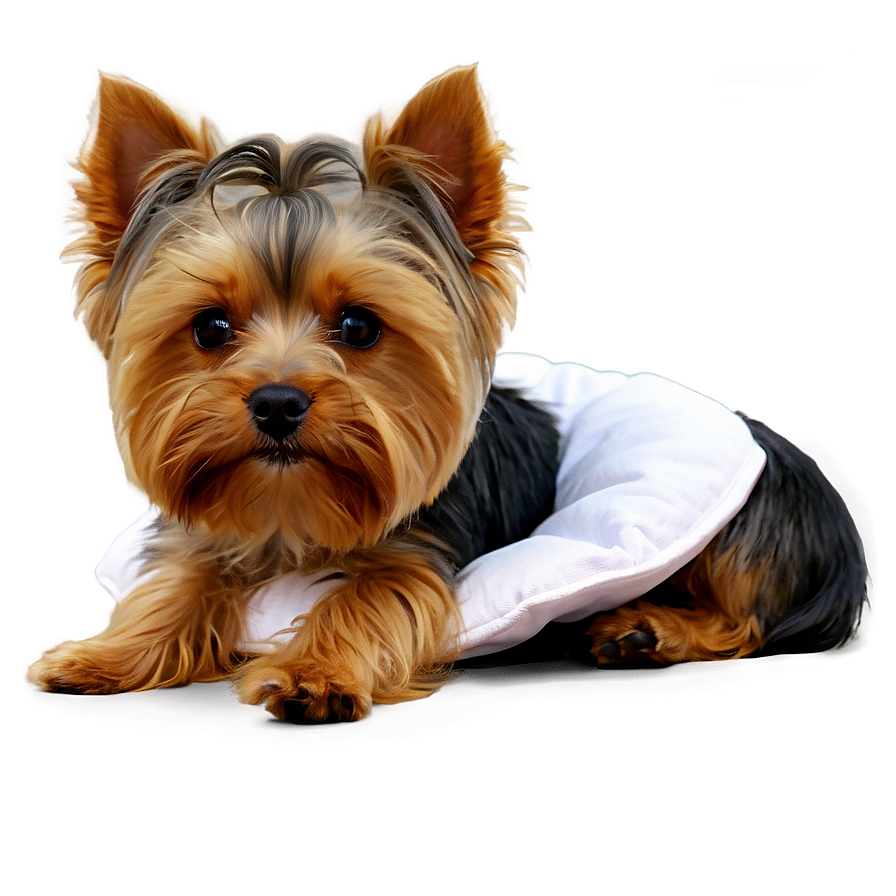 Yorkie In Bed Png Lou60 PNG Image