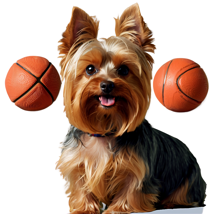 Yorkie With Ball Png 6 PNG Image