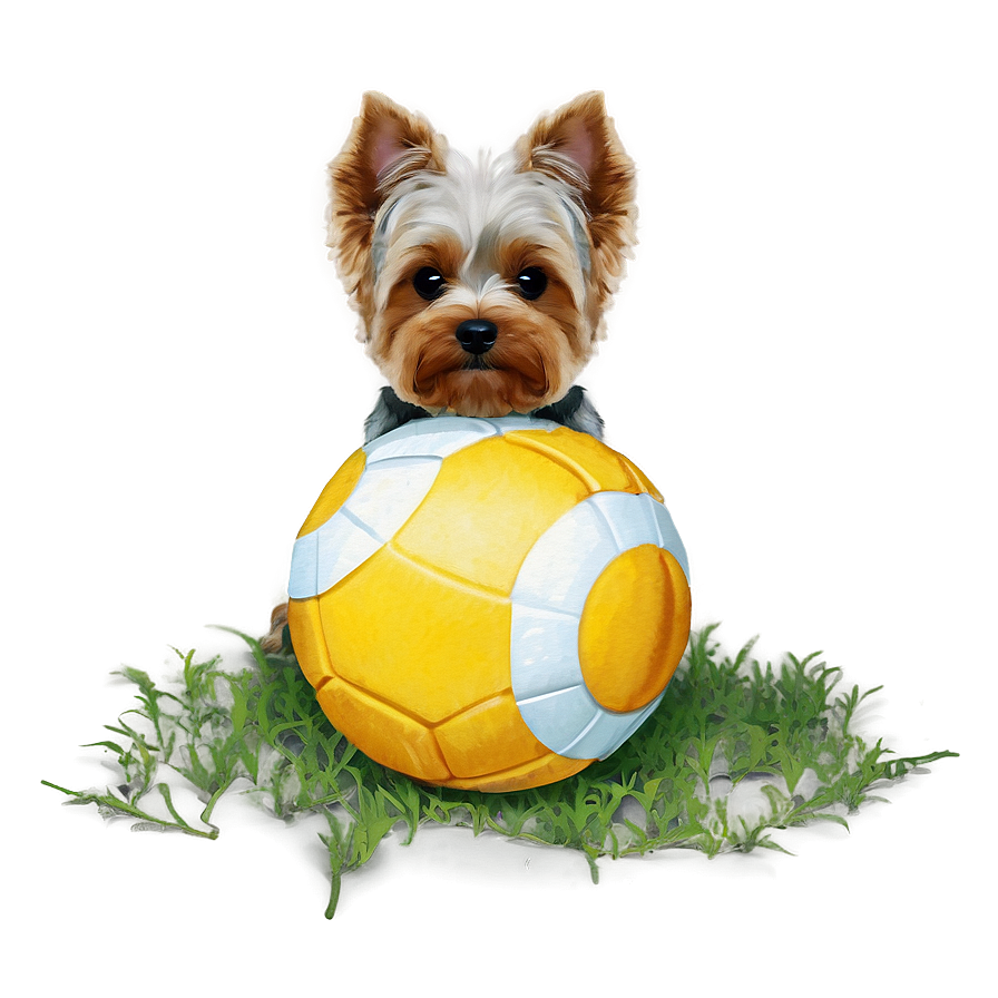 Yorkie With Ball Png Hvu61 PNG Image