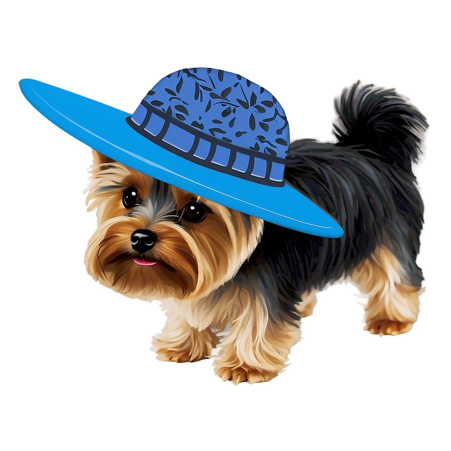 Yorkie With Hat Png 06242024 PNG Image