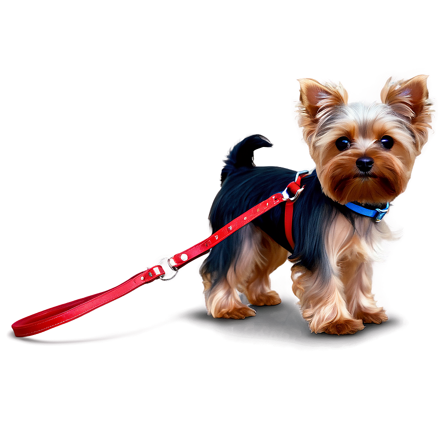 Yorkie With Leash Png Jpw81 PNG Image