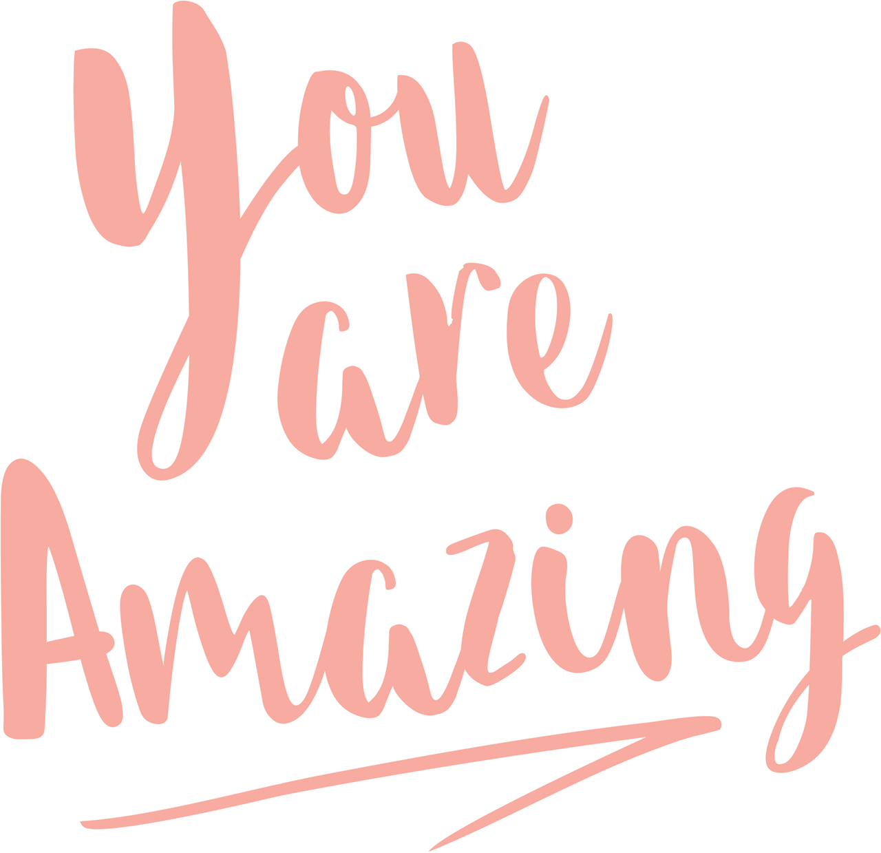 You Are Amazing Calligraphy PNG Image