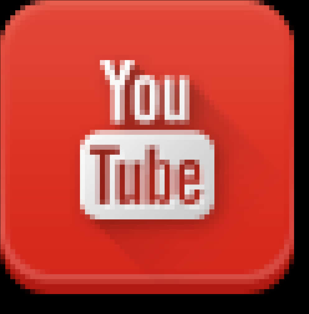 You Tube Icon Pixel Art PNG Image