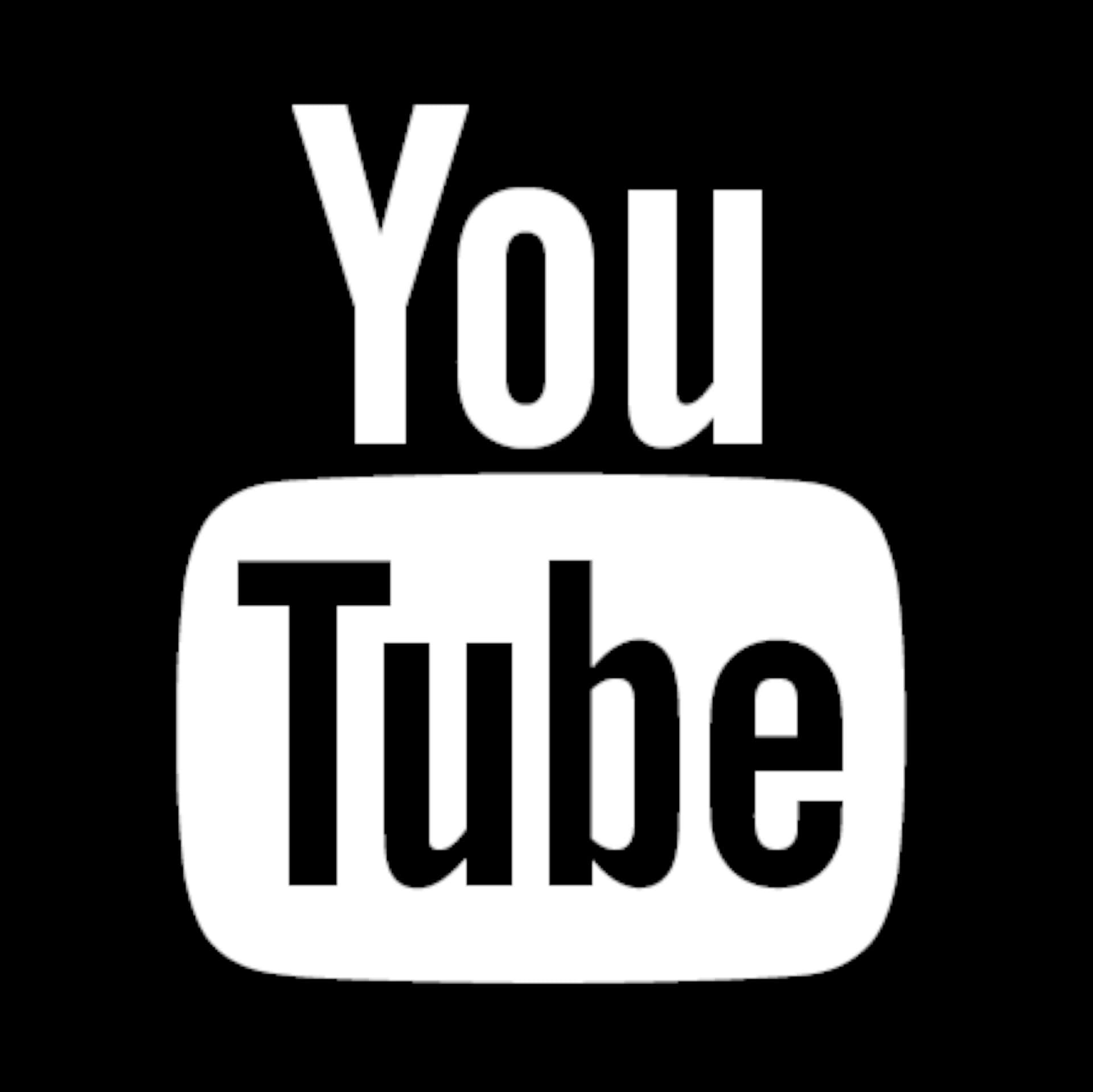 You Tube Logo Blackand White PNG Image