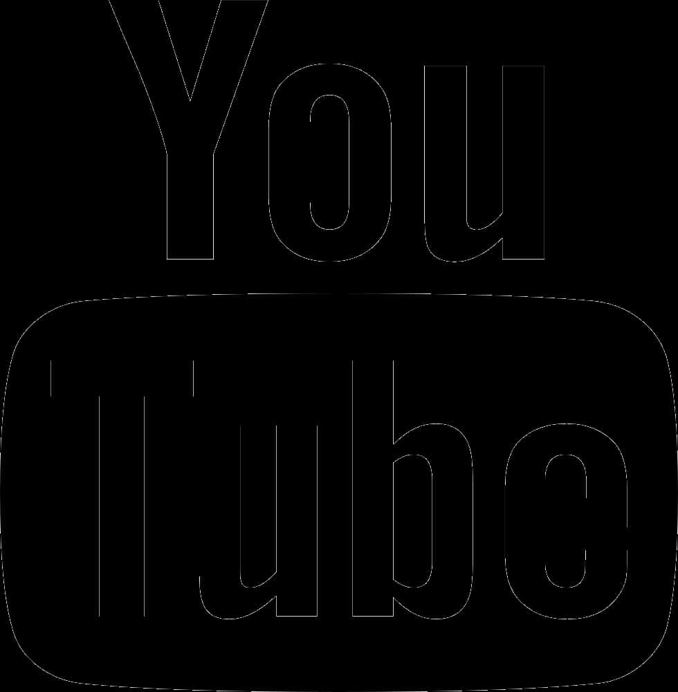 You Tube Logo Blackand White PNG Image