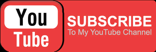 You Tube Subscribe Button Banner PNG Image