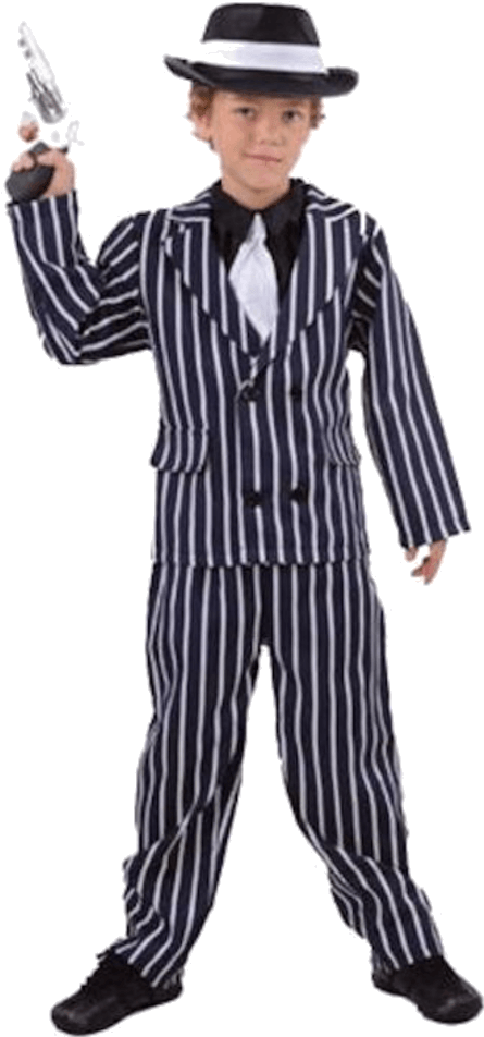 Young Gangster Costume PNG Image