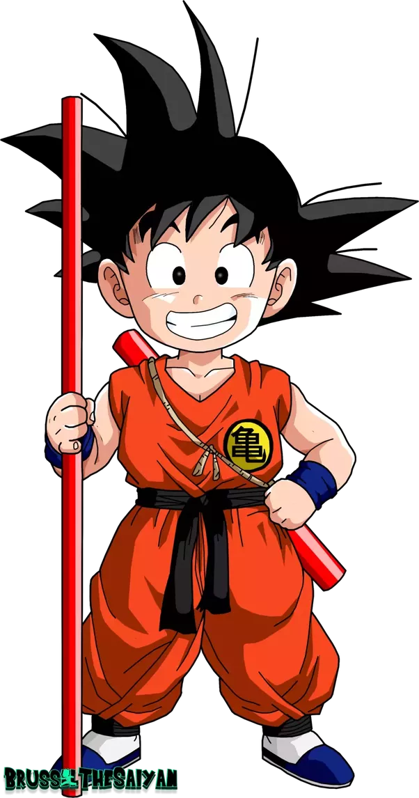 Young Goku With Power Pole PNG Image