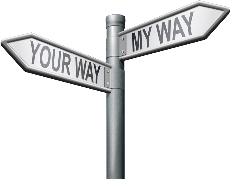 Your Way My Way Street Signs PNG Image